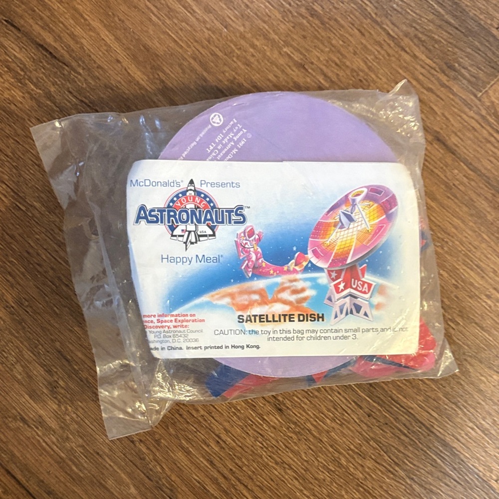 McDonald's Astronauts Satellite Dish Toy - Purple and Red